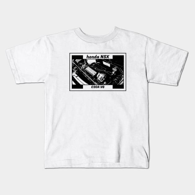 HONDA NSX ENGINE Kids T-Shirt by Cero